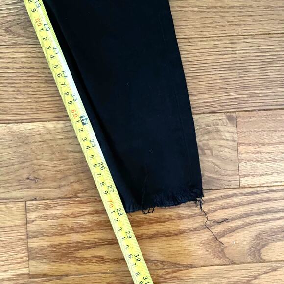 rag & bone Cate Skinny Jeans Womens 24 Black Mid Rise Frayed Hem Ankle Denim - Picture 9 of 9